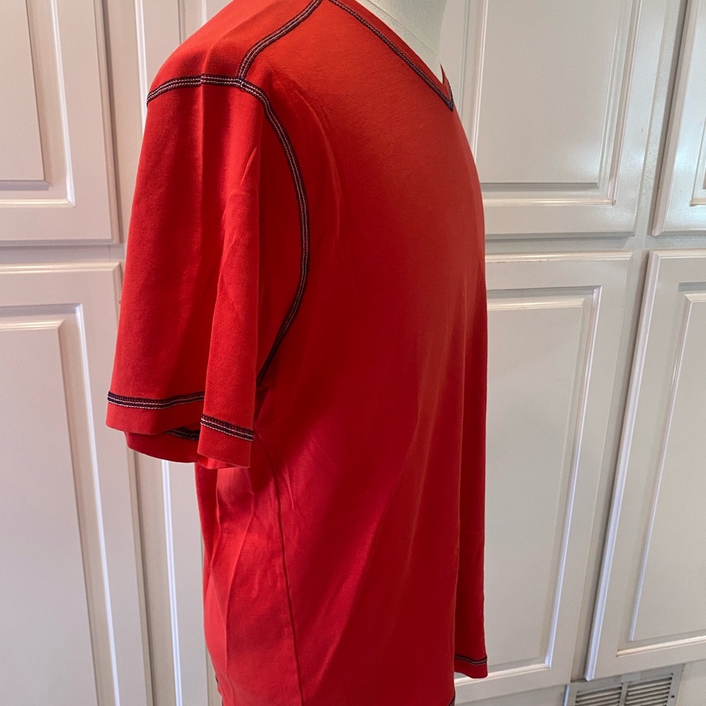 Agave Red Short Sleeve V-Neck Tee - Picture 2 of 5